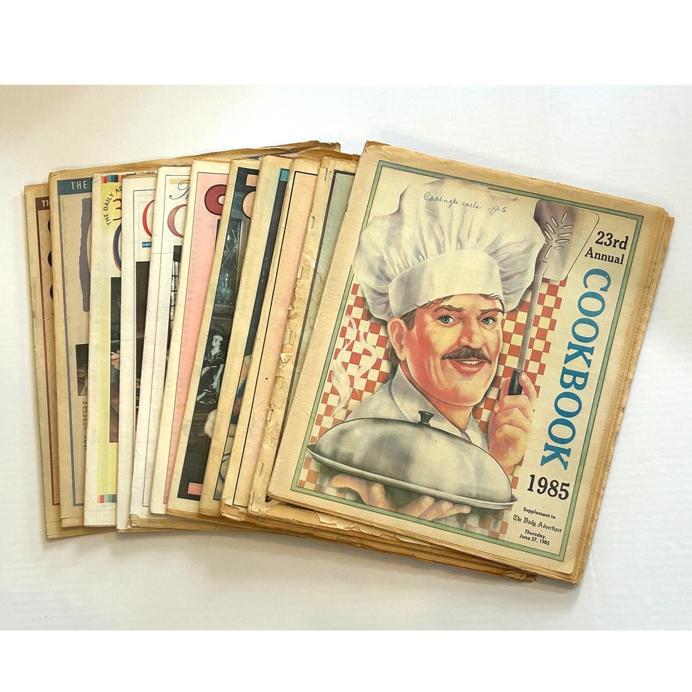 Vtg Daily Advertiser Annual Cookbooks Lafayette Louisiana Cajun Recipes 1985-96